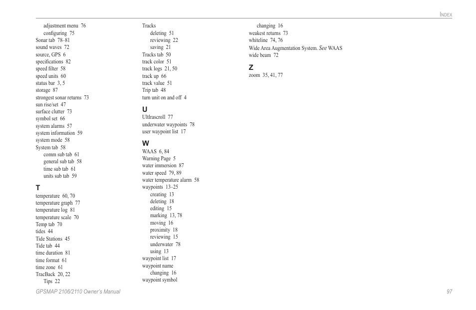 Garmin GPSMAP 2110 User Manual | Page 105 / 106