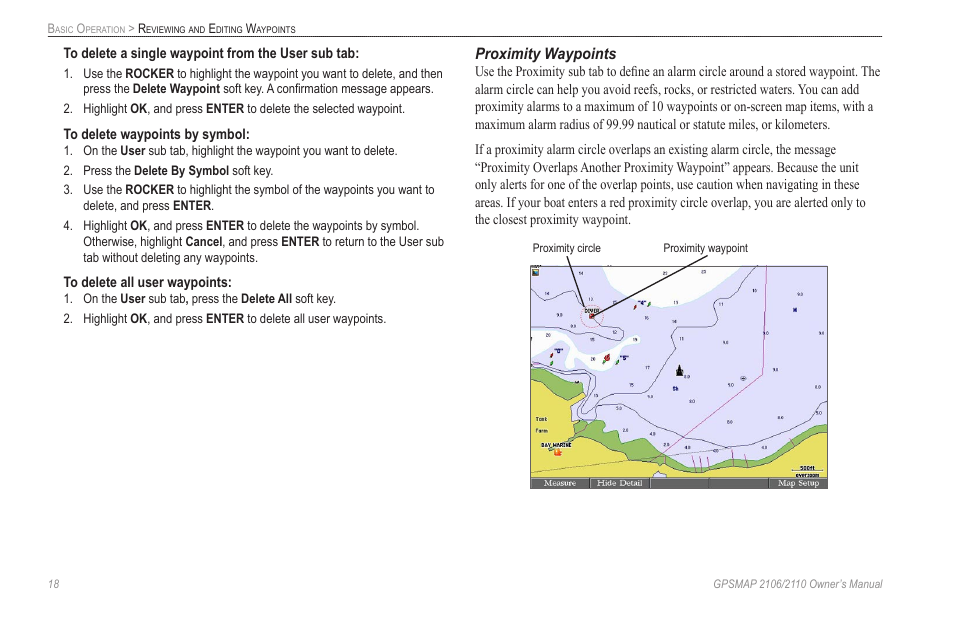 Proximity waypoints | Garmin GPSMAP 2110 User Manual | Page 26 / 106