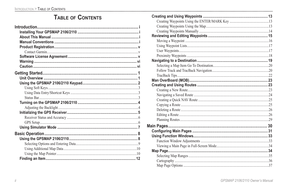 Garmin GPSMAP 2110 User Manual | Page 4 / 106