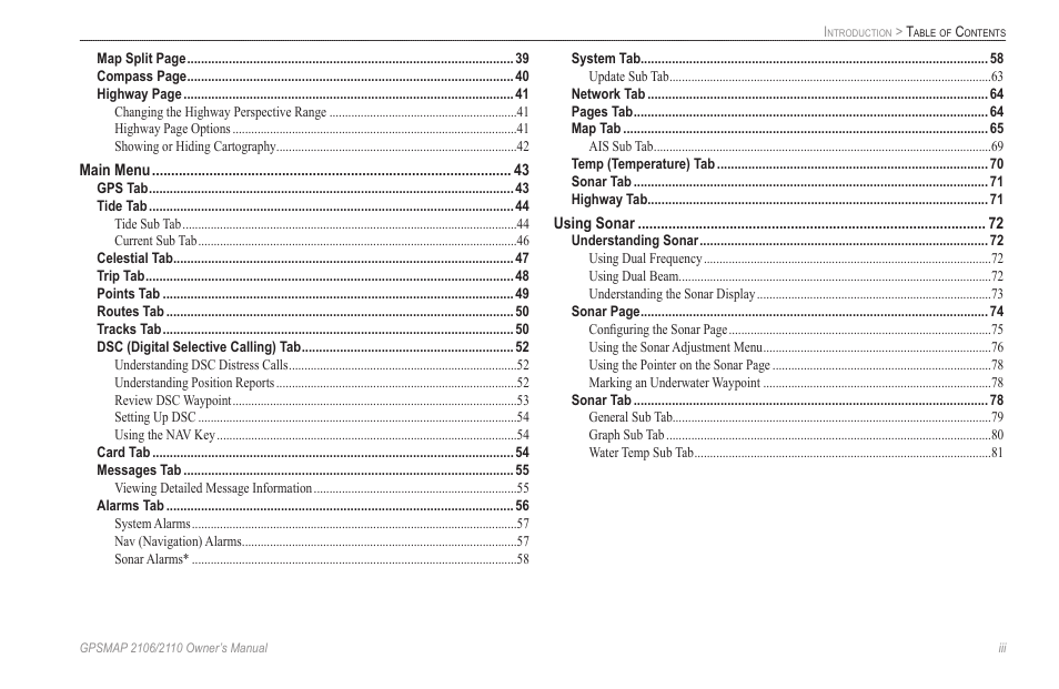 Garmin GPSMAP 2110 User Manual | Page 5 / 106