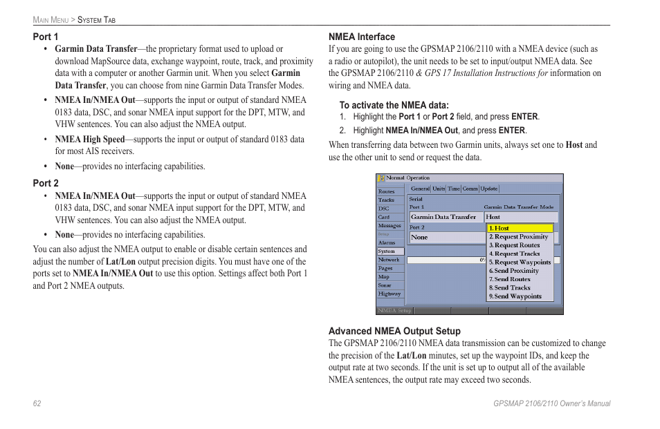 Garmin GPSMAP 2110 User Manual | Page 70 / 106