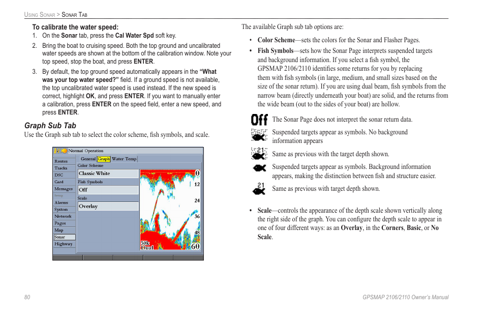 Graph sub tab | Garmin GPSMAP 2110 User Manual | Page 88 / 106