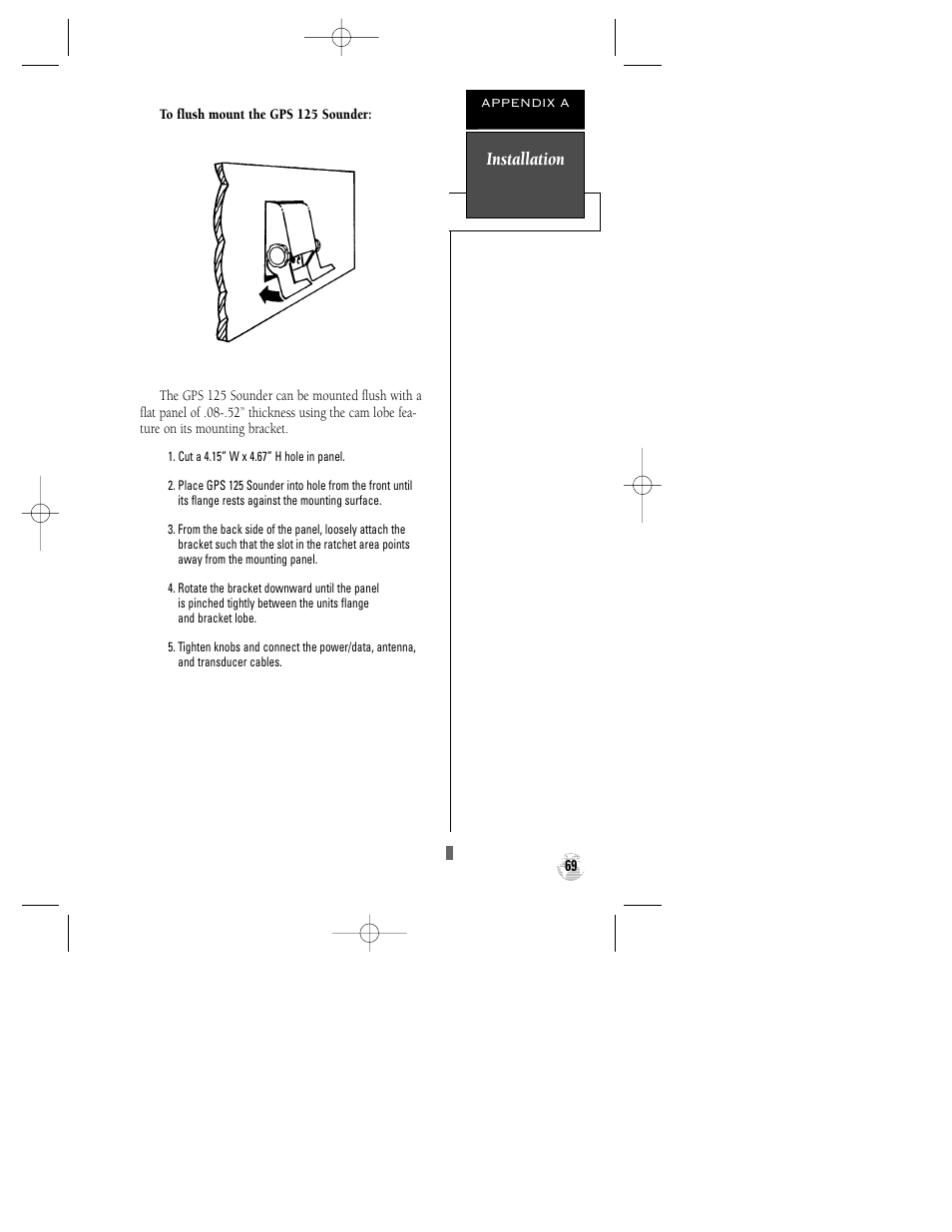 Installation | Garmin GPS 125 Sounder User Manual | Page 73 / 84