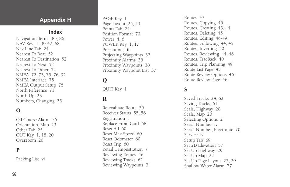 Garmin GPSMAP 172C User Manual | Page 106 / 110
