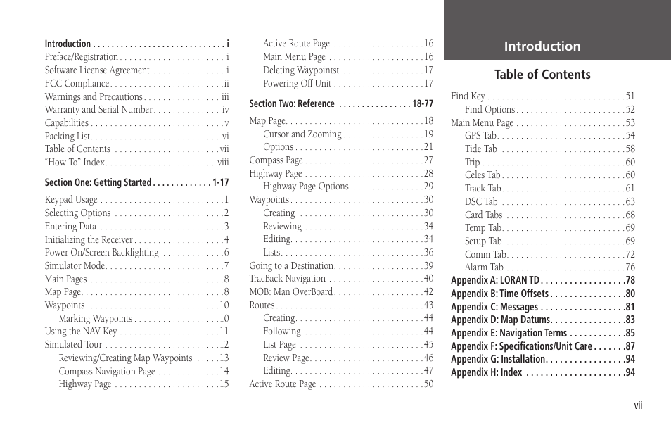 Garmin GPSMAP 172C User Manual | Page 9 / 110