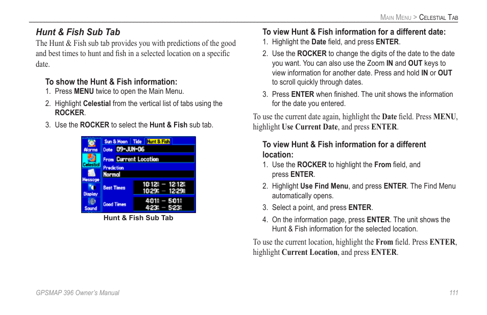 Garmin GPSMAP 396 User Manual | Page 119 / 192