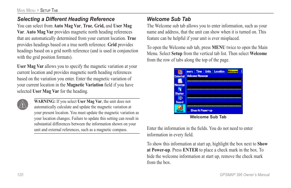 Garmin GPSMAP 396 User Manual | Page 128 / 192