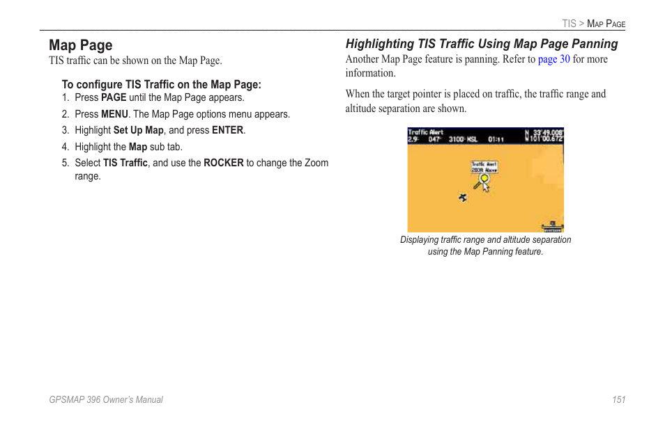 Map page | Garmin GPSMAP 396 User Manual | Page 159 / 192
