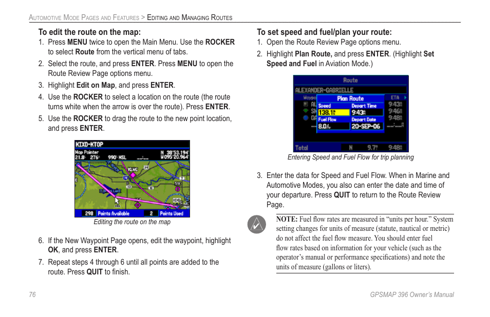Garmin GPSMAP 396 User Manual | Page 84 / 192