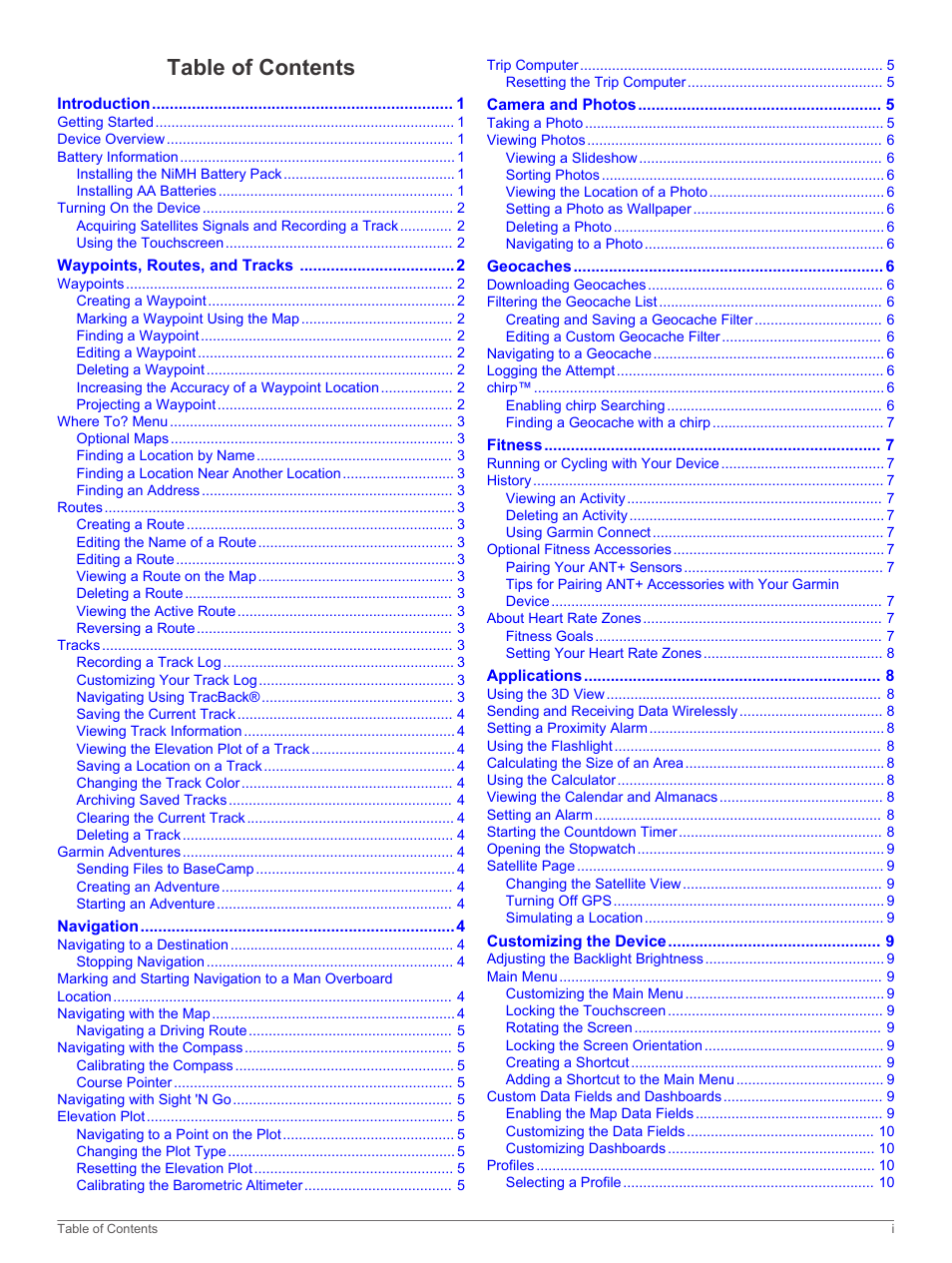 Garmin Oregon 650t User Manual | Page 3 / 22