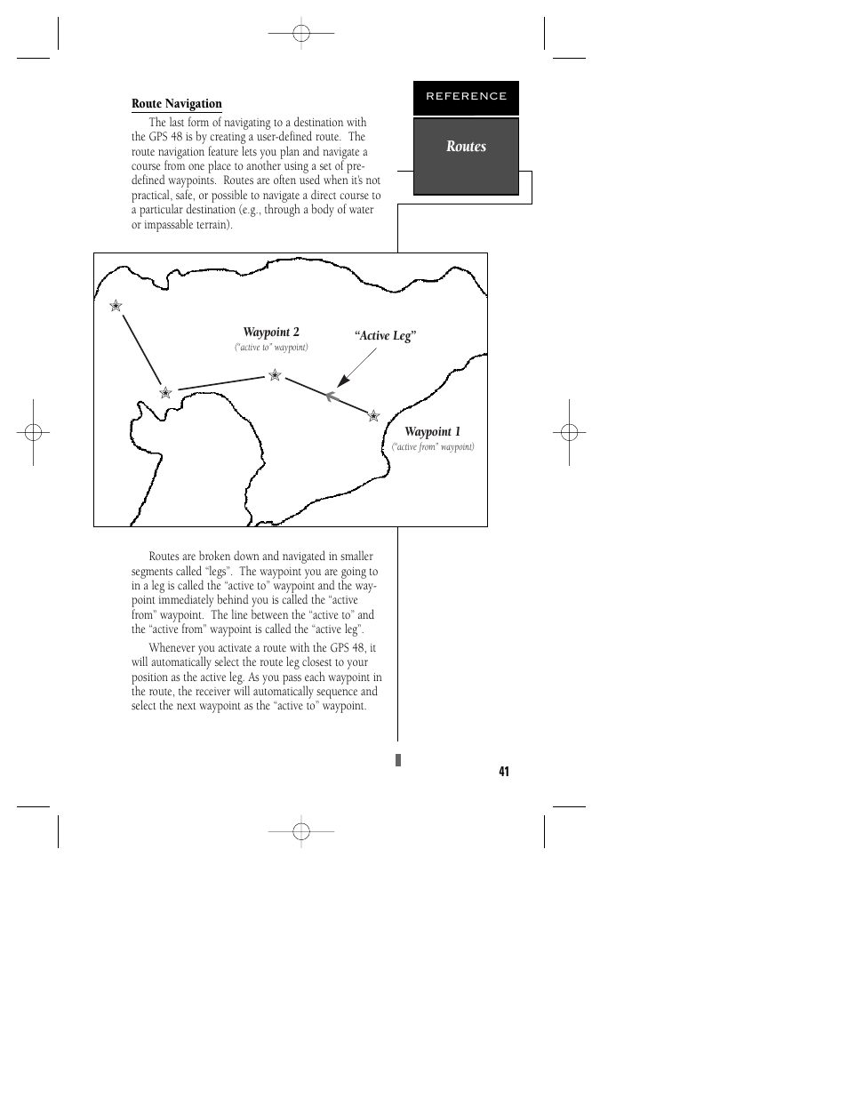 Routes | Garmin GPS 48 User Manual | Page 45 / 74