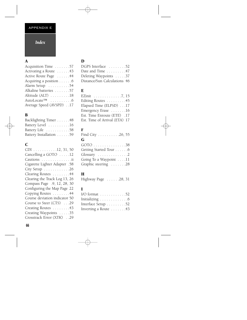 Garmin GPS 48 User Manual | Page 70 / 74