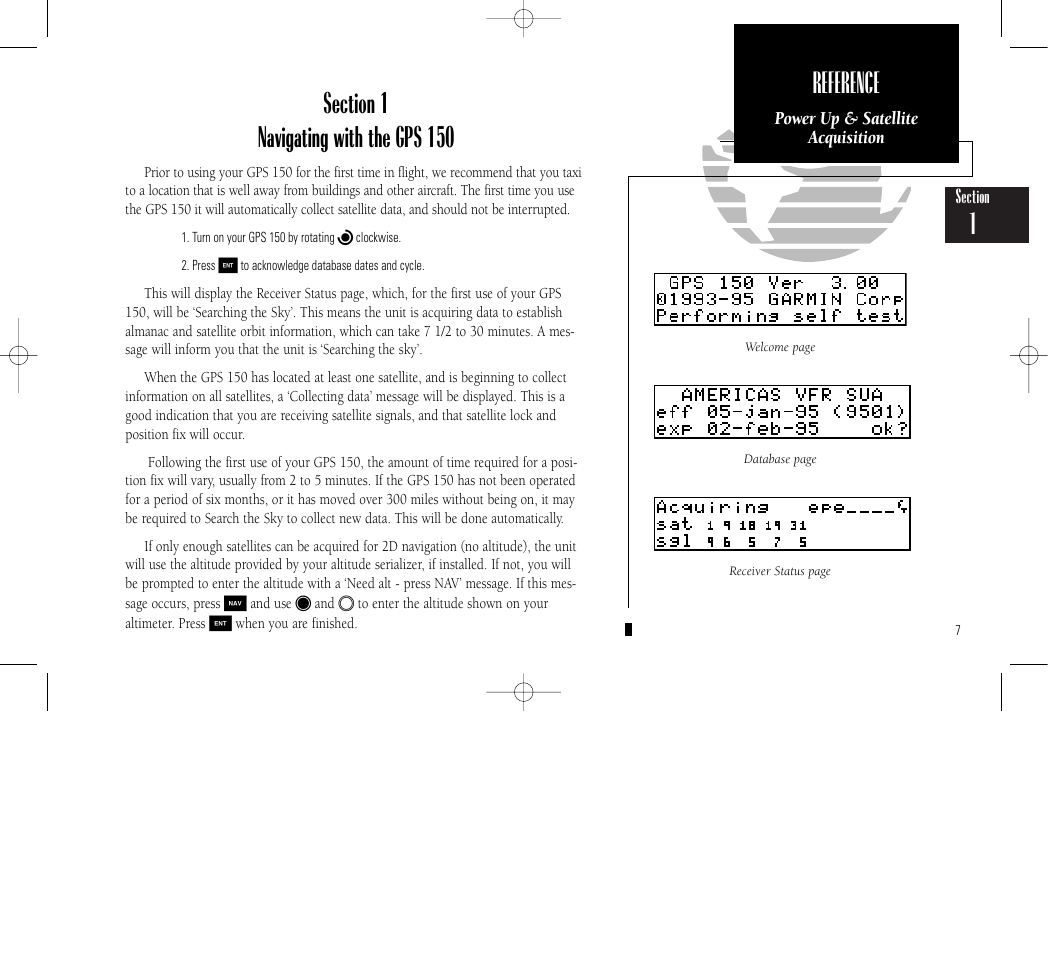 1reference | Garmin GPS 150 User Manual | Page 17 / 98