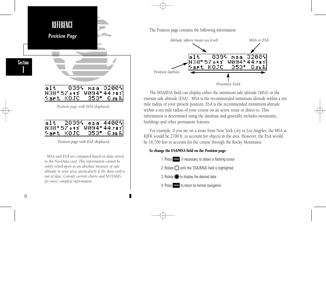 Reference | Garmin GPS 150 User Manual | Page 20 / 98