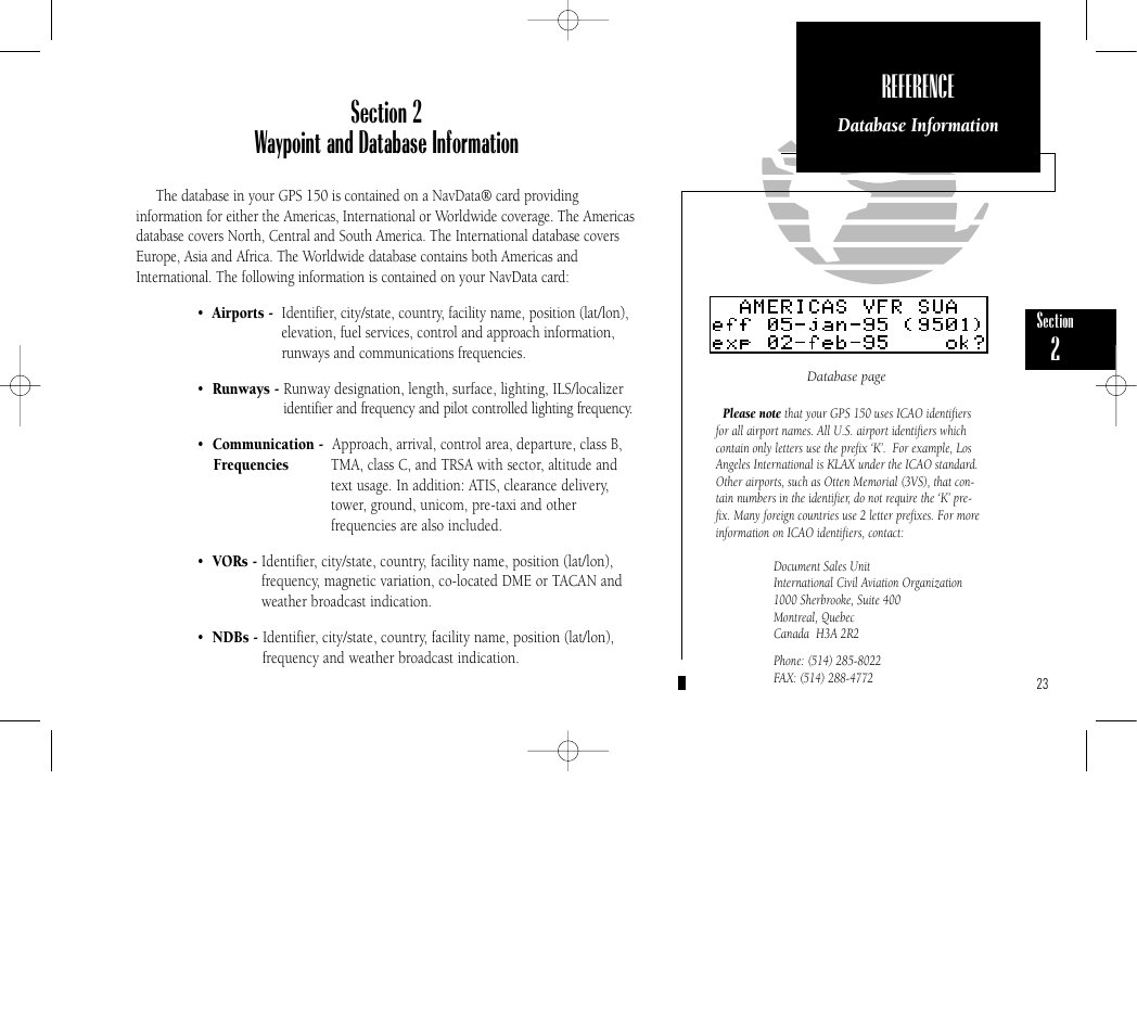 Reference | Garmin GPS 150 User Manual | Page 33 / 98