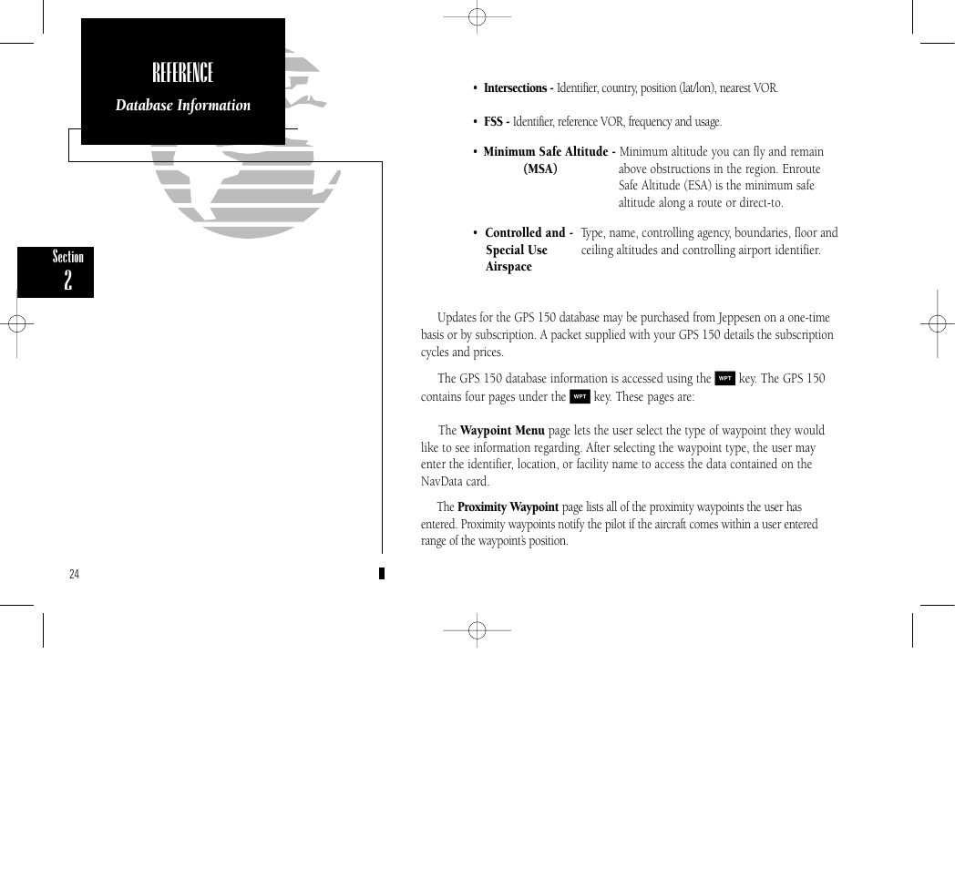Reference | Garmin GPS 150 User Manual | Page 34 / 98
