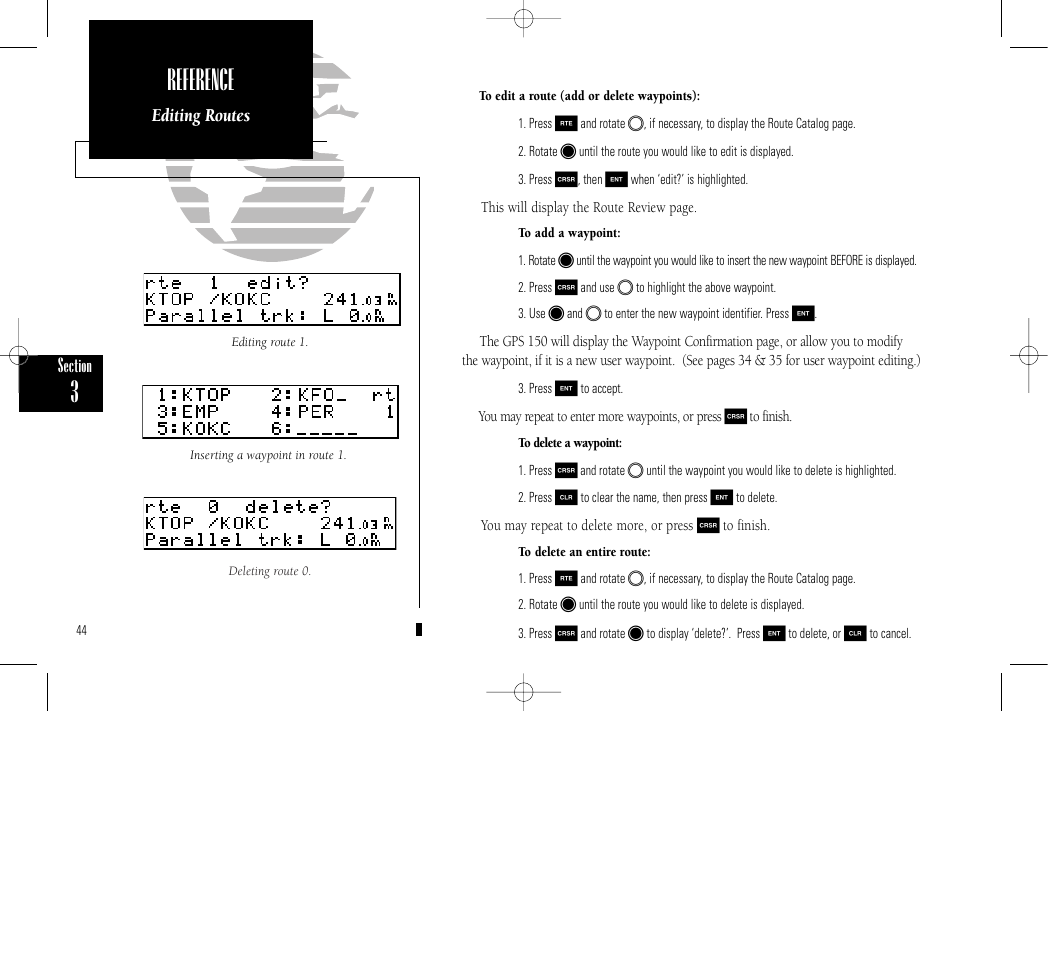Reference | Garmin GPS 150 User Manual | Page 54 / 98