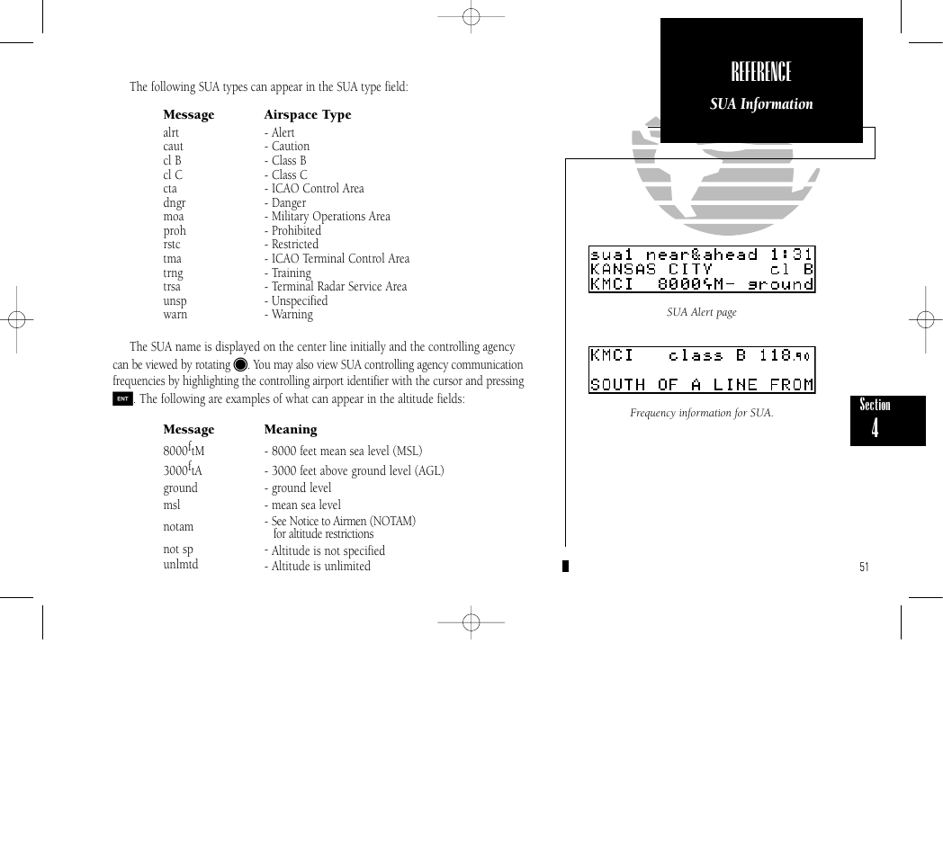 Reference | Garmin GPS 150 User Manual | Page 61 / 98