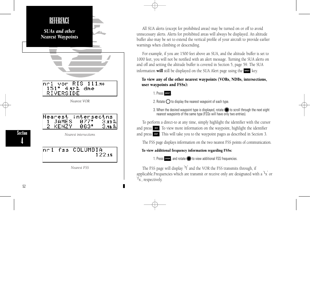 Reference | Garmin GPS 150 User Manual | Page 62 / 98