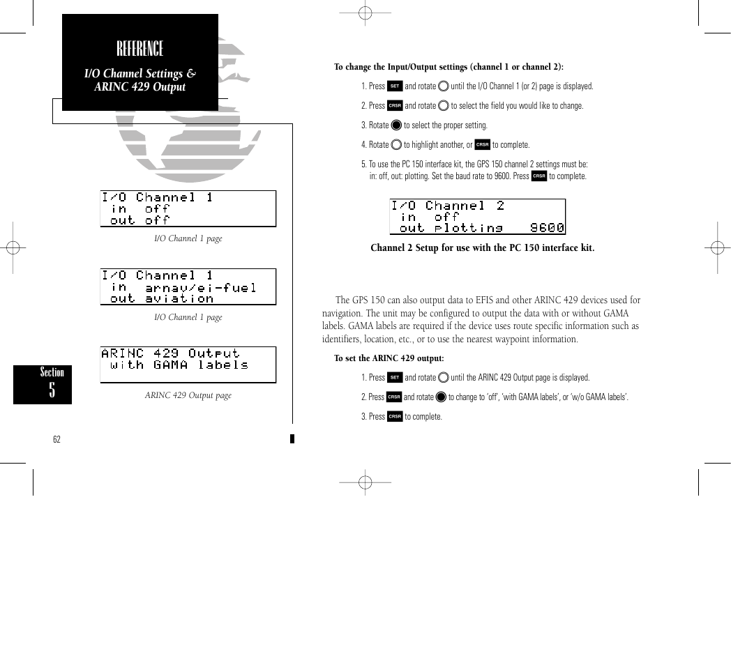 Reference | Garmin GPS 150 User Manual | Page 72 / 98