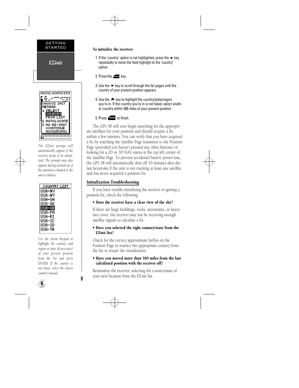 Ezinit | Garmin GPS 38 User Manual | Page 12 / 68