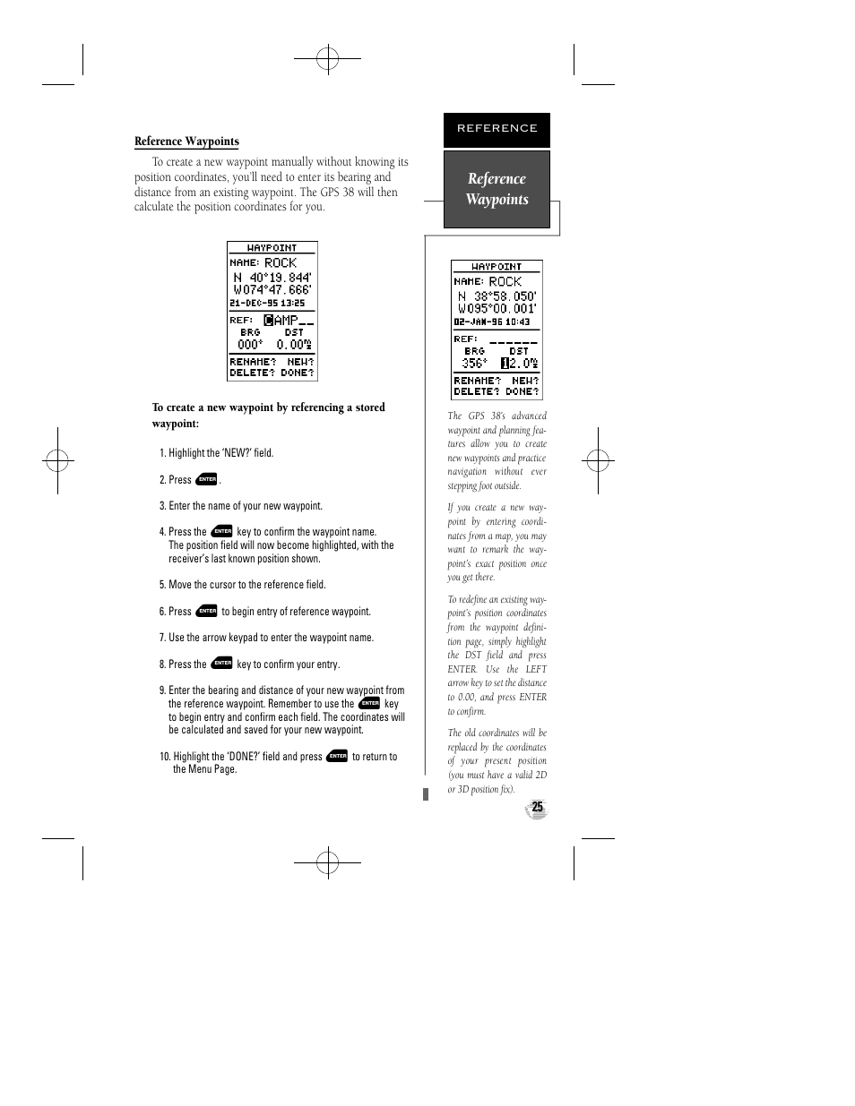 Reference waypoints | Garmin GPS 38 User Manual | Page 29 / 68