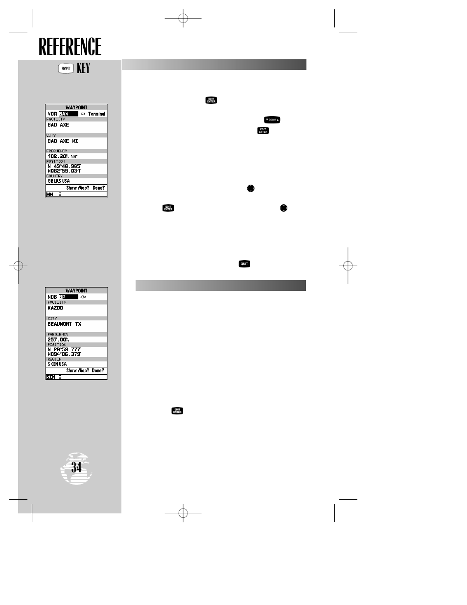 Reference | Garmin GPSMAP 195 User Manual | Page 36 / 114