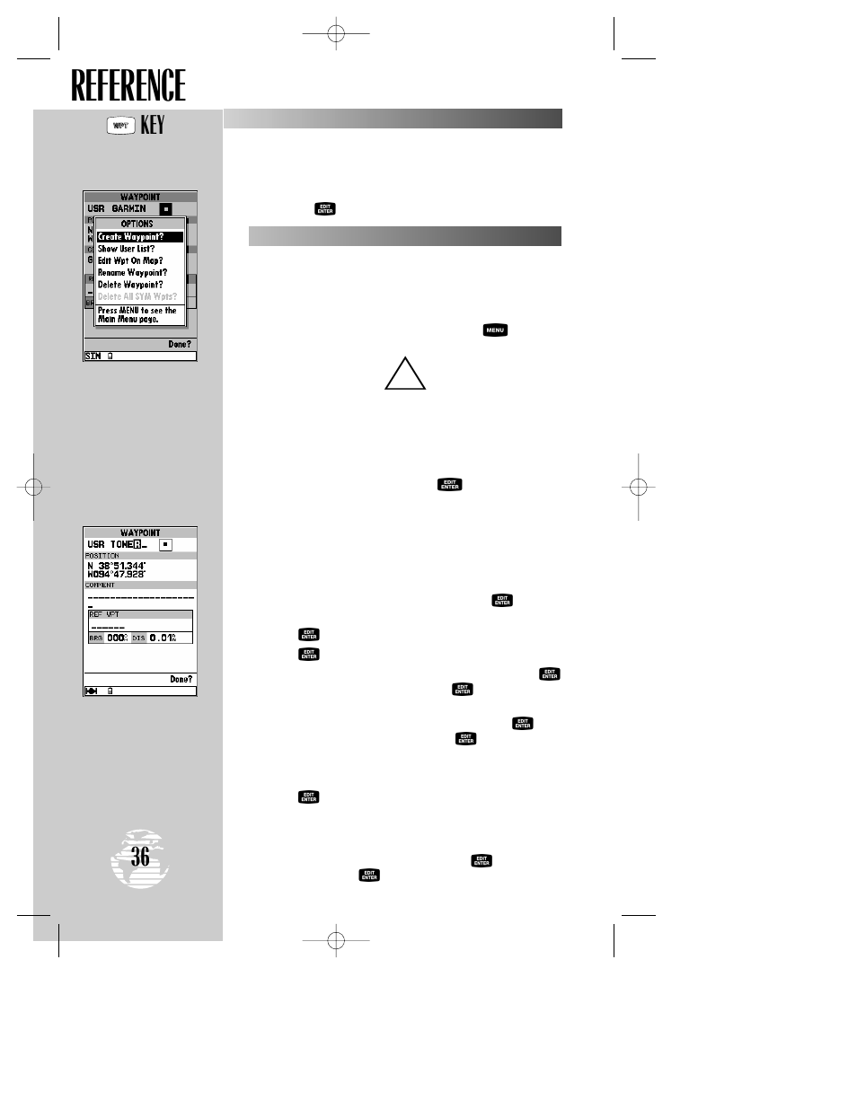 Reference | Garmin GPSMAP 195 User Manual | Page 38 / 114