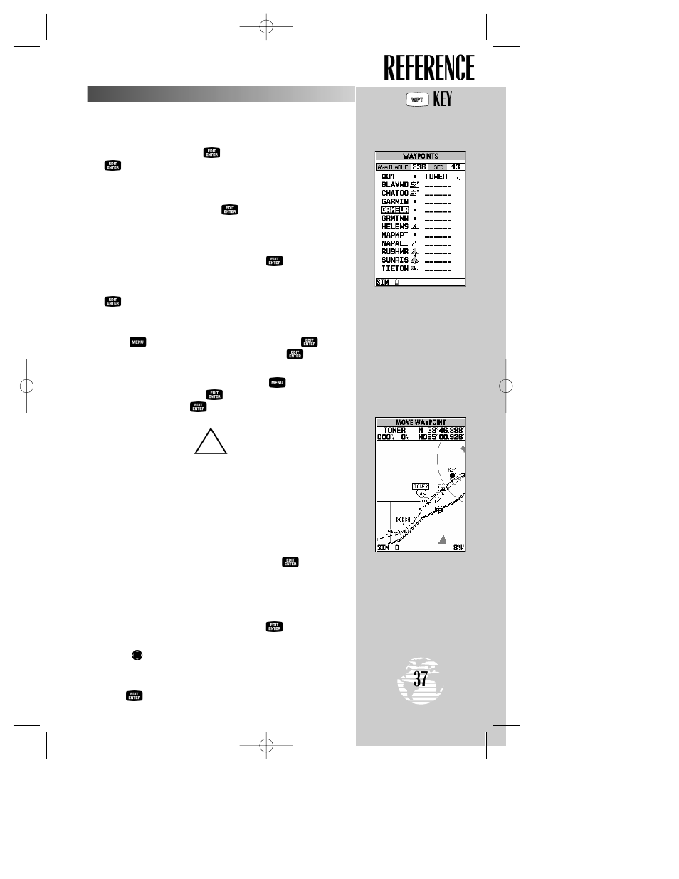 Reference | Garmin GPSMAP 195 User Manual | Page 39 / 114