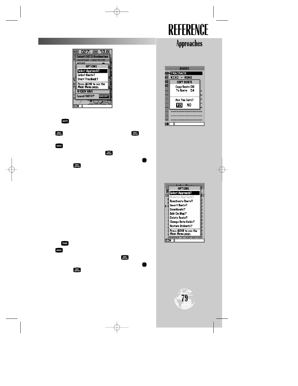 Reference, Approaches | Garmin GPSMAP 195 User Manual | Page 81 / 114