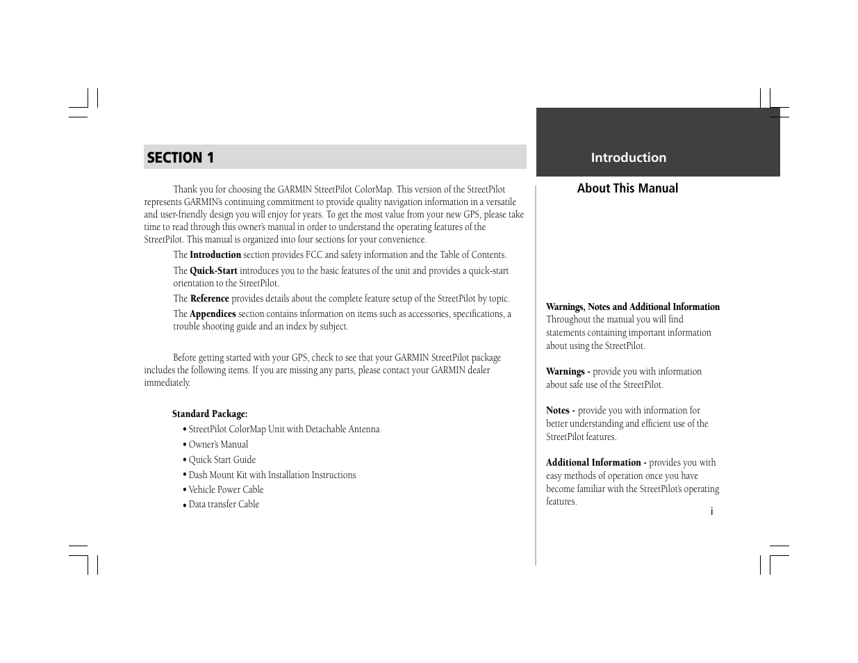 Garmin StreetPilot ColorMap User Manual | Page 3 / 88