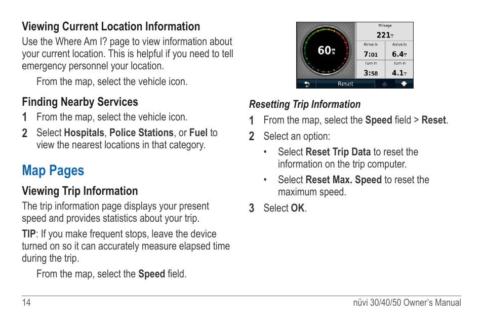 Map pages | Garmin nuvi 50LM User Manual | Page 18 / 32