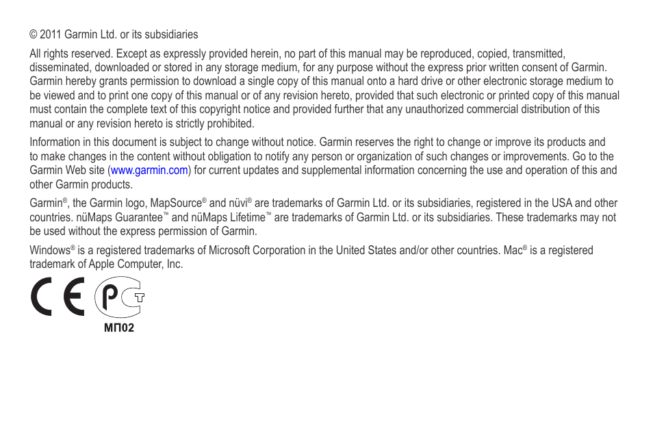 Garmin nuvi 50LM User Manual | Page 2 / 32