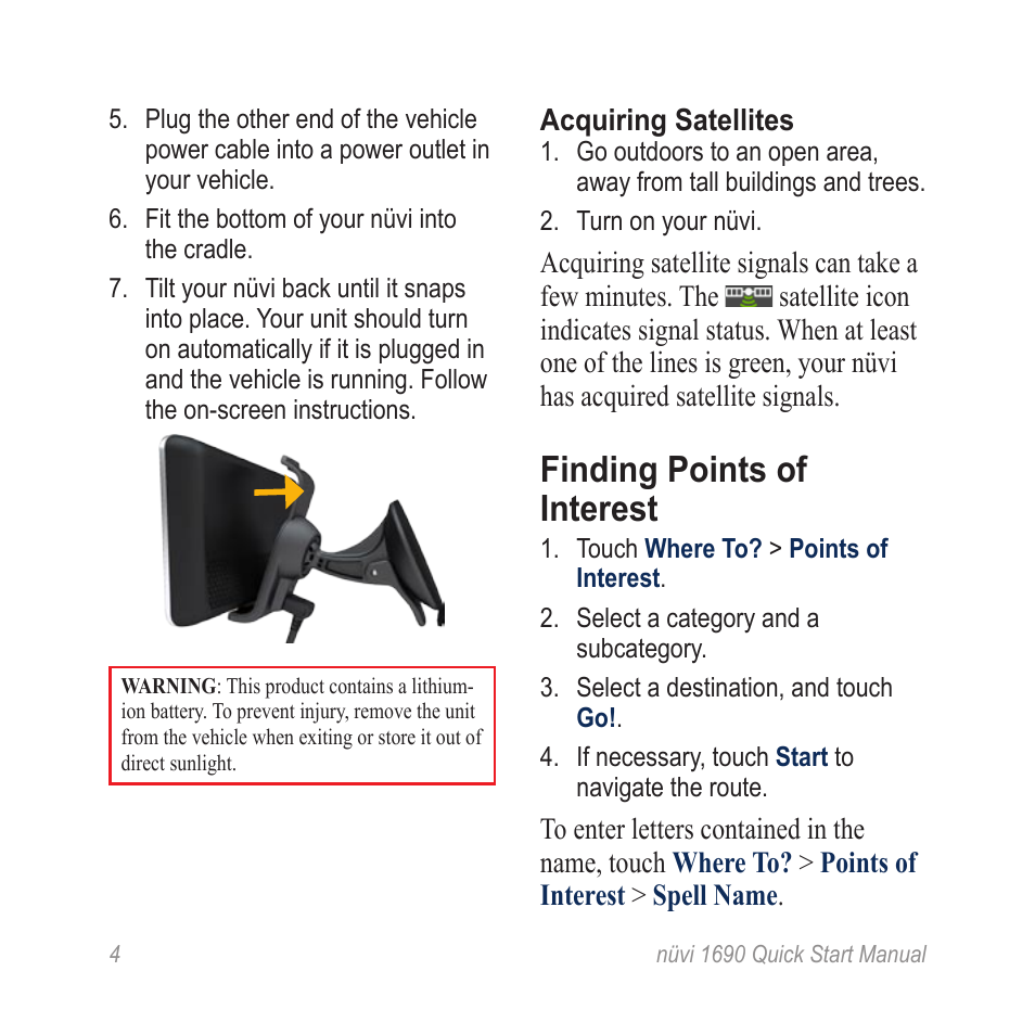 Finding points of interest | Garmin nuLink! 1690 User Manual | Page 4 / 12