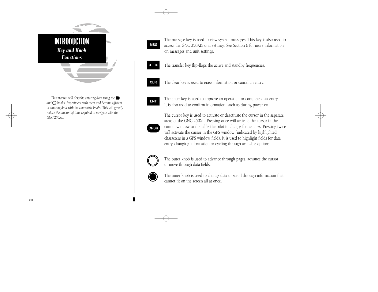 Introduction | Garmin GNC 250XL User Manual | Page 10 / 118