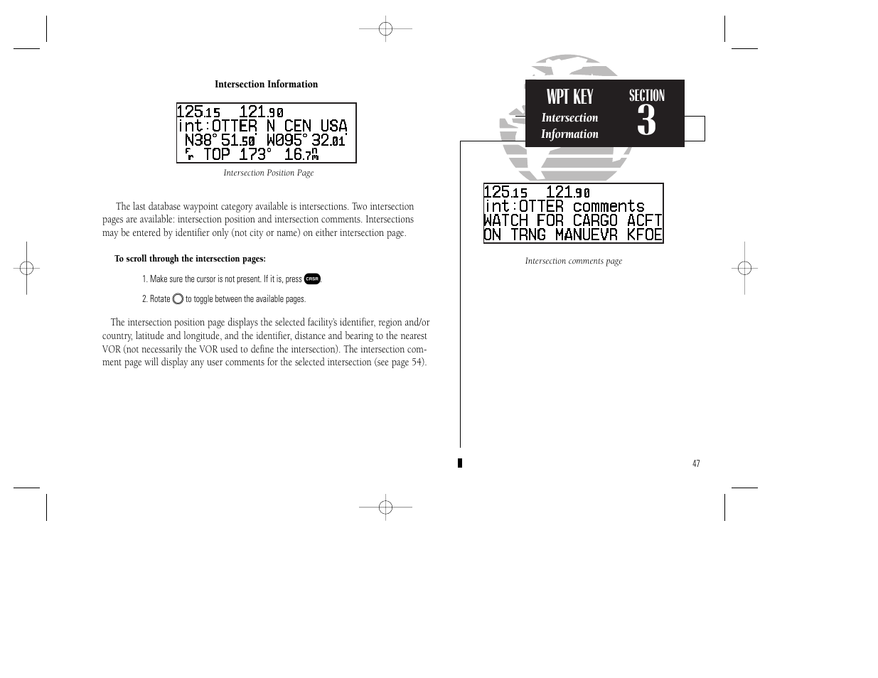 Wpt key | Garmin GNC 250XL User Manual | Page 57 / 118