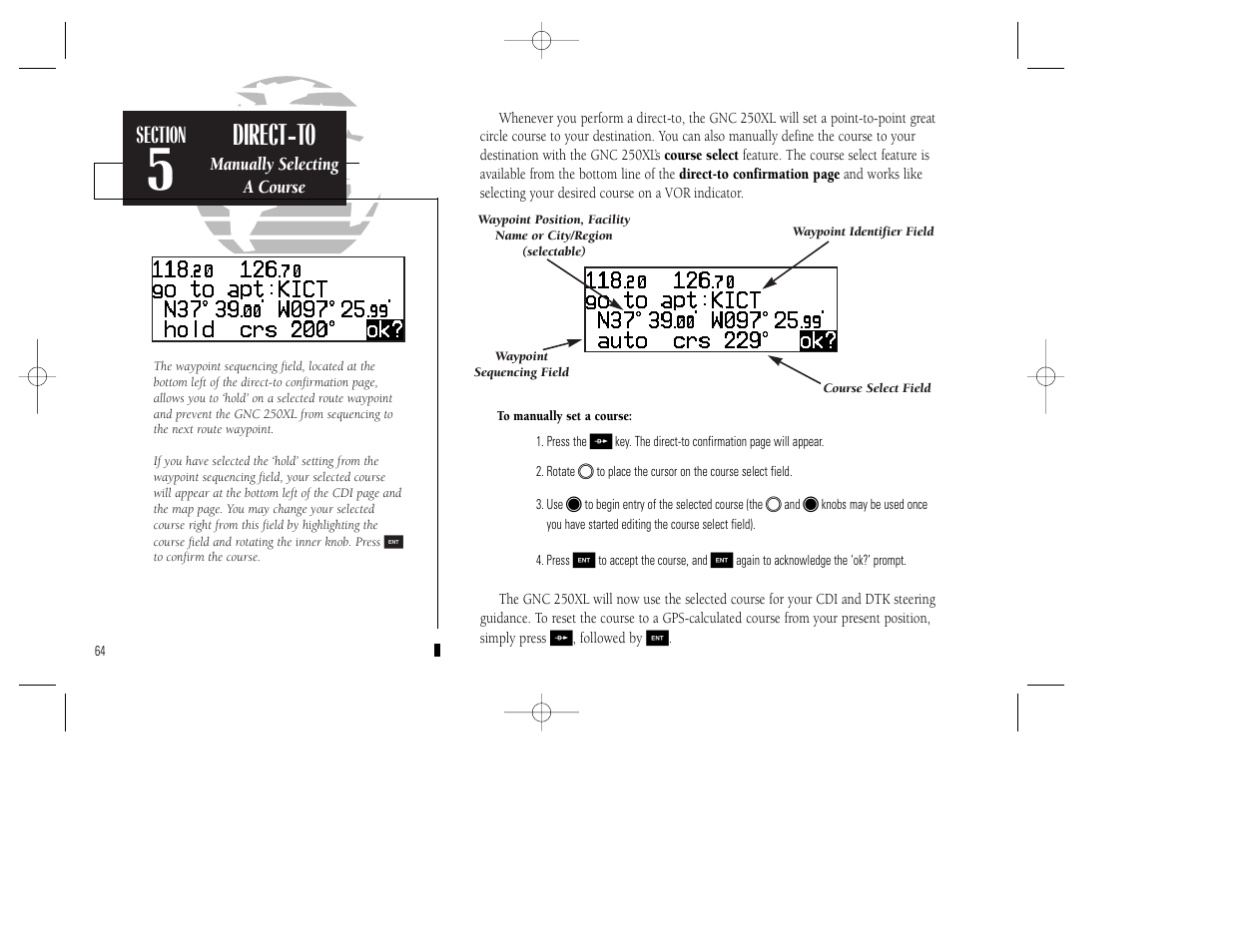 Direct-to | Garmin GNC 250XL User Manual | Page 74 / 118