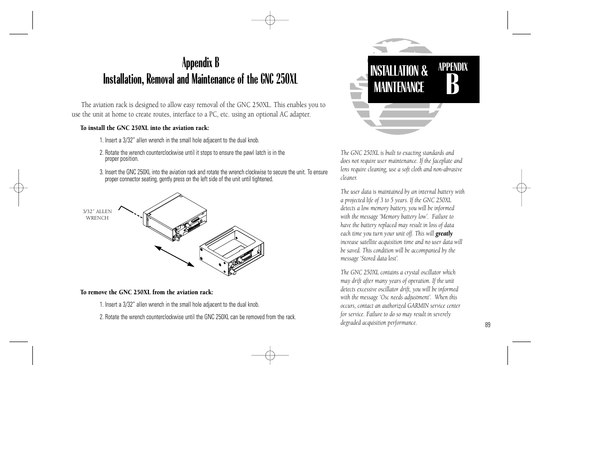 Garmin GNC 250XL User Manual | Page 99 / 118