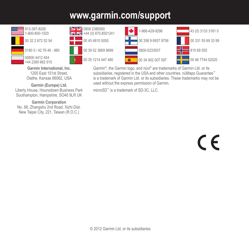 Garmin nuvi 2585TV User Manual | Page 8 / 8