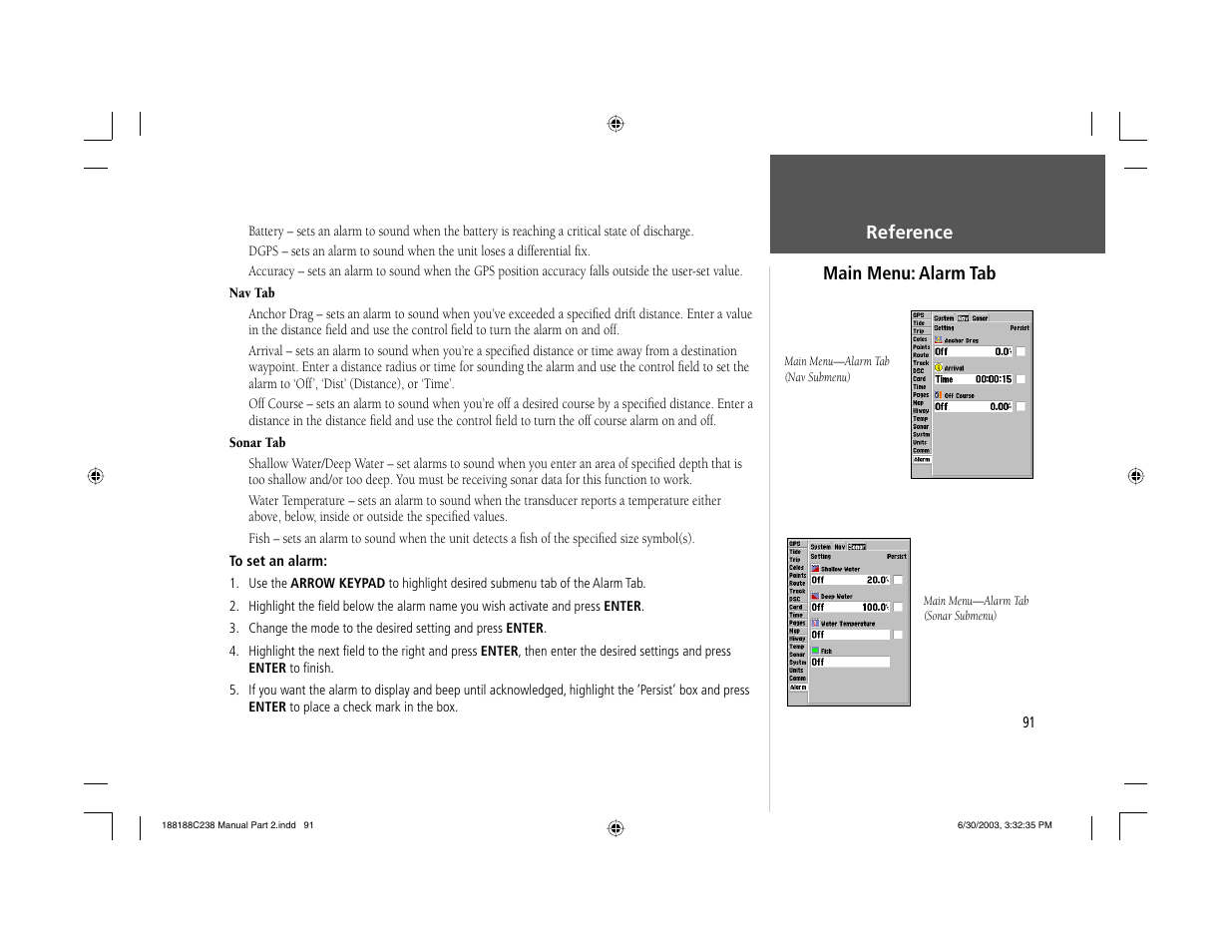 Garmin GPSMAP 238 Sounder User Manual | Page 101 / 134