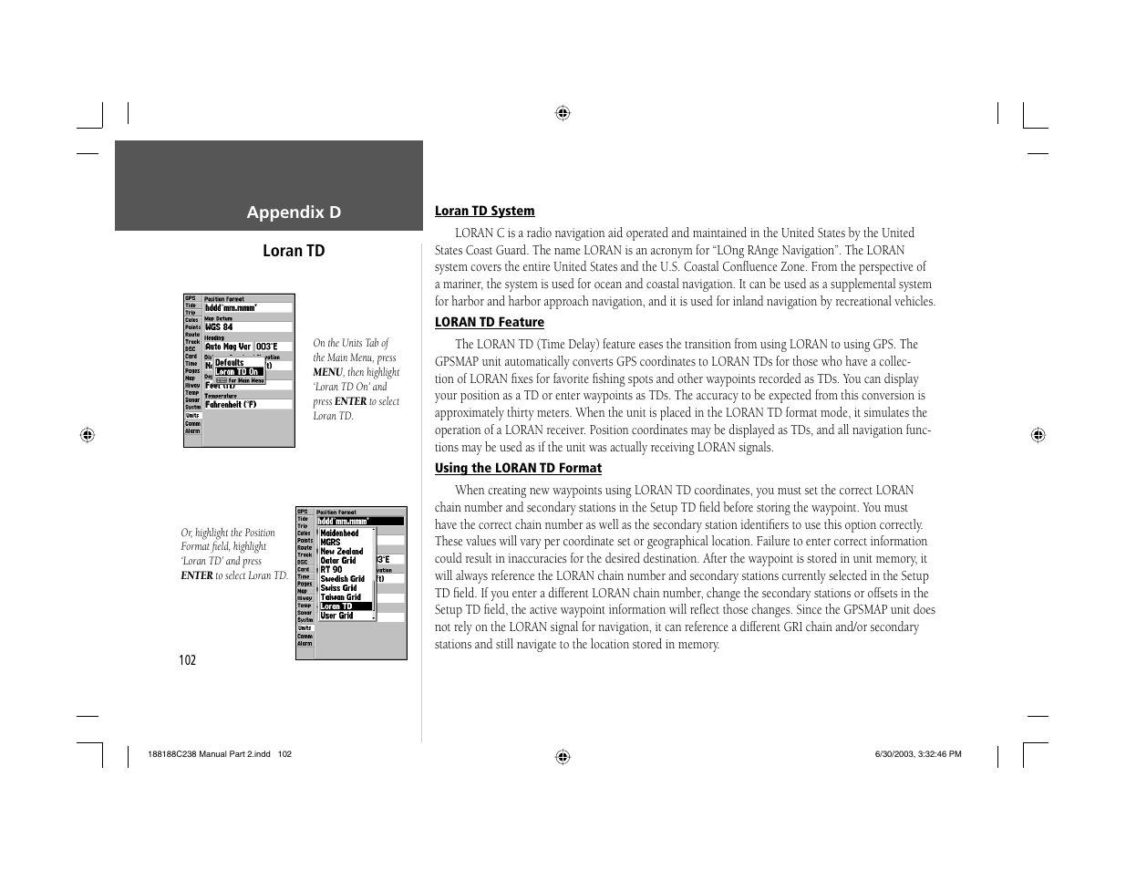 Garmin GPSMAP 238 Sounder User Manual | Page 112 / 134