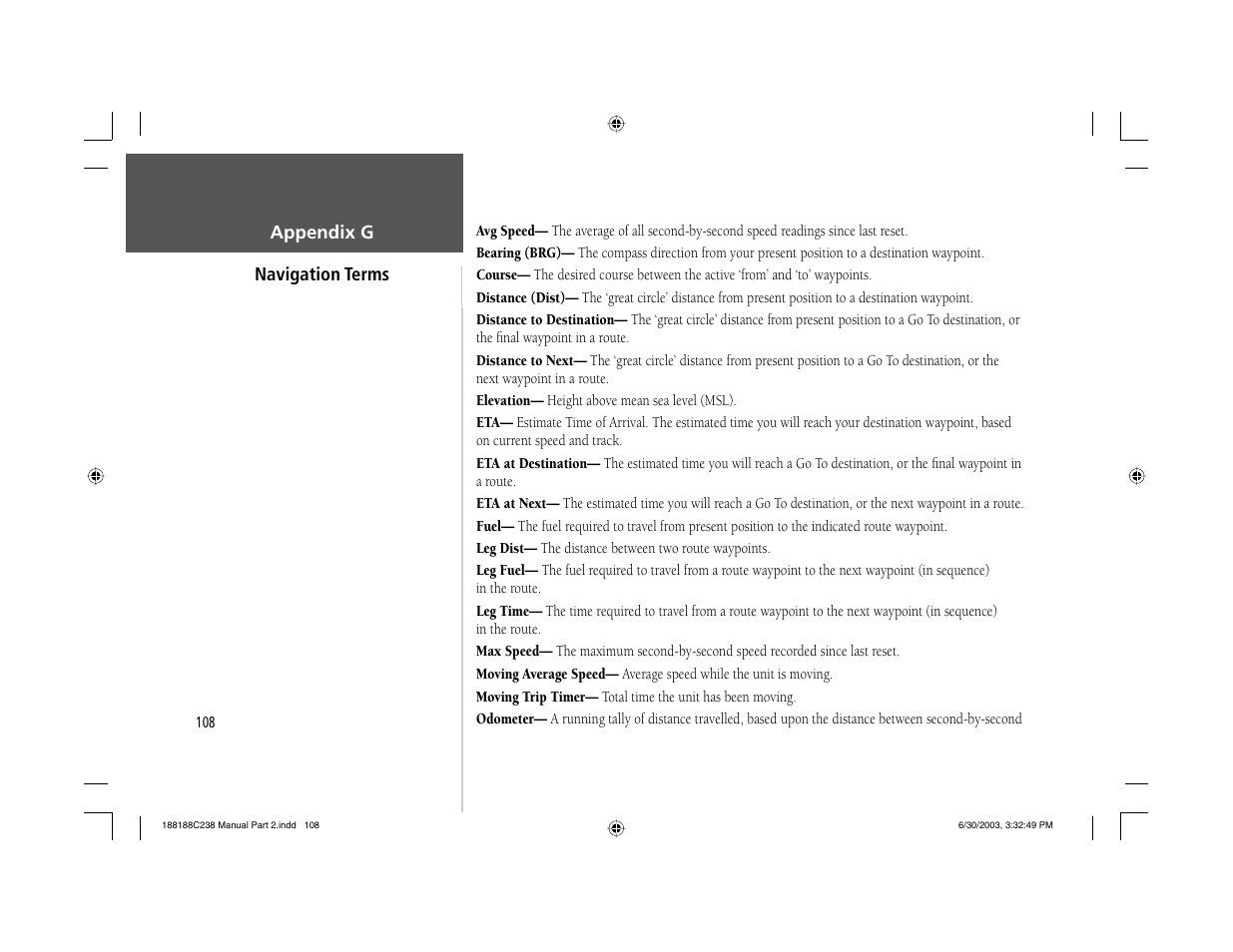 Garmin GPSMAP 238 Sounder User Manual | Page 118 / 134