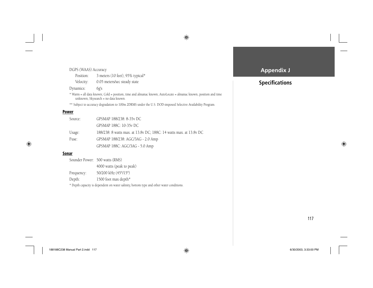 Garmin GPSMAP 238 Sounder User Manual | Page 127 / 134