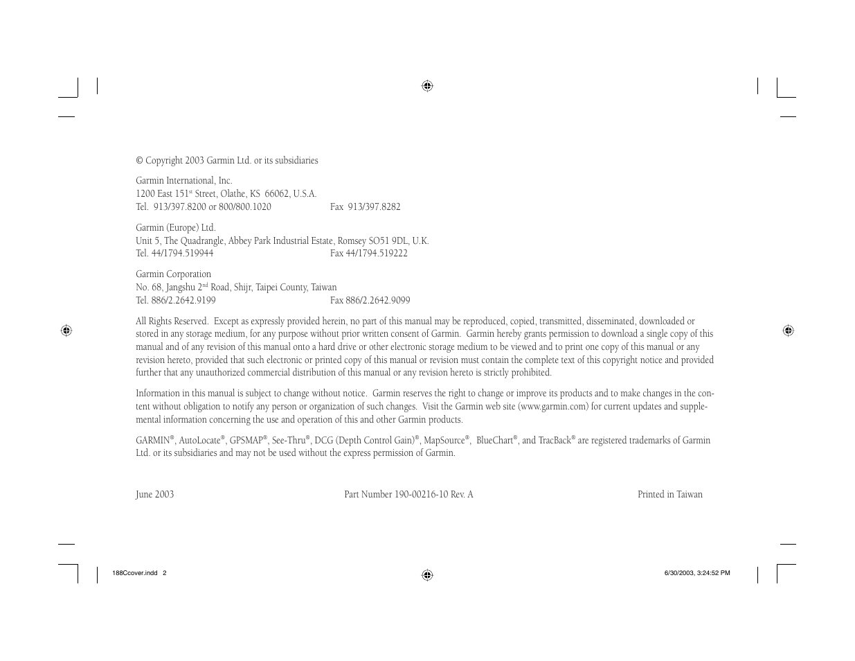 Garmin GPSMAP 238 Sounder User Manual | Page 2 / 134