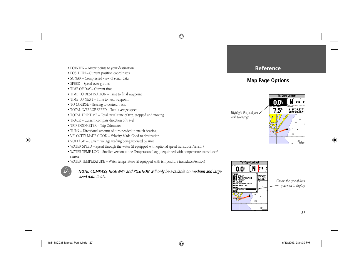 Garmin GPSMAP 238 Sounder User Manual | Page 37 / 134