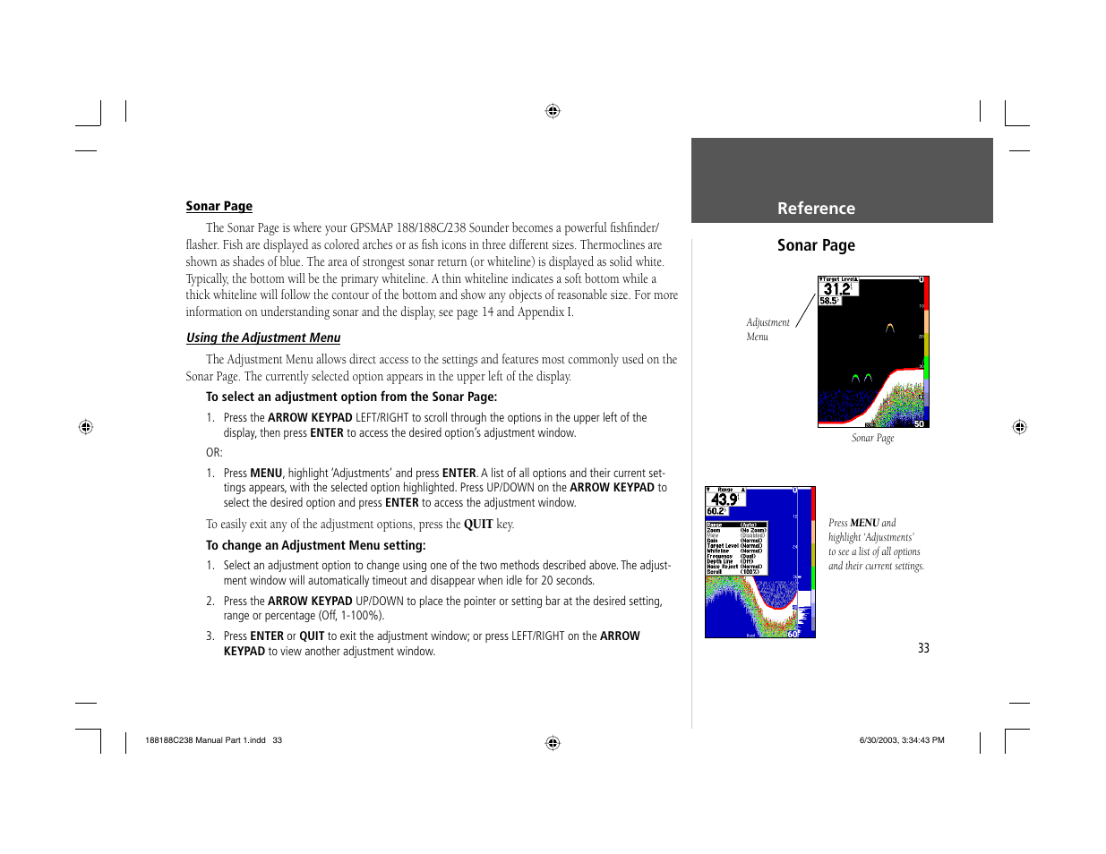 Garmin GPSMAP 238 Sounder User Manual | Page 43 / 134