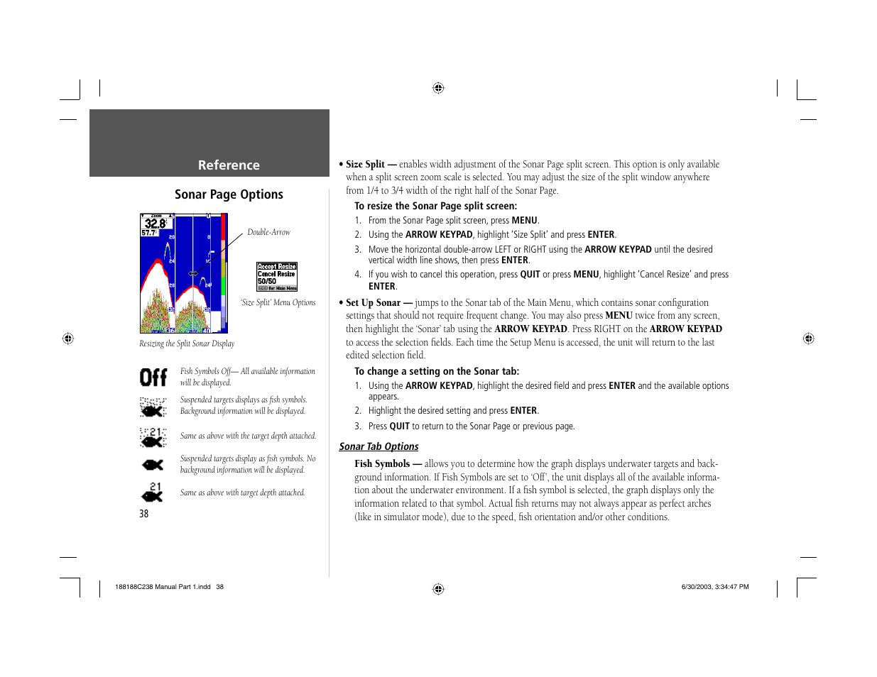 Garmin GPSMAP 238 Sounder User Manual | Page 48 / 134