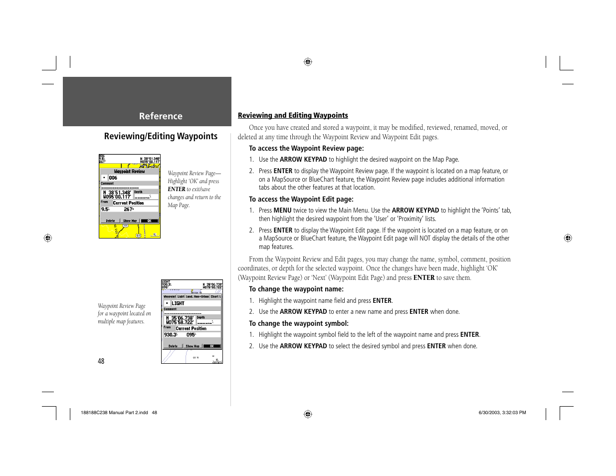 Garmin GPSMAP 238 Sounder User Manual | Page 58 / 134