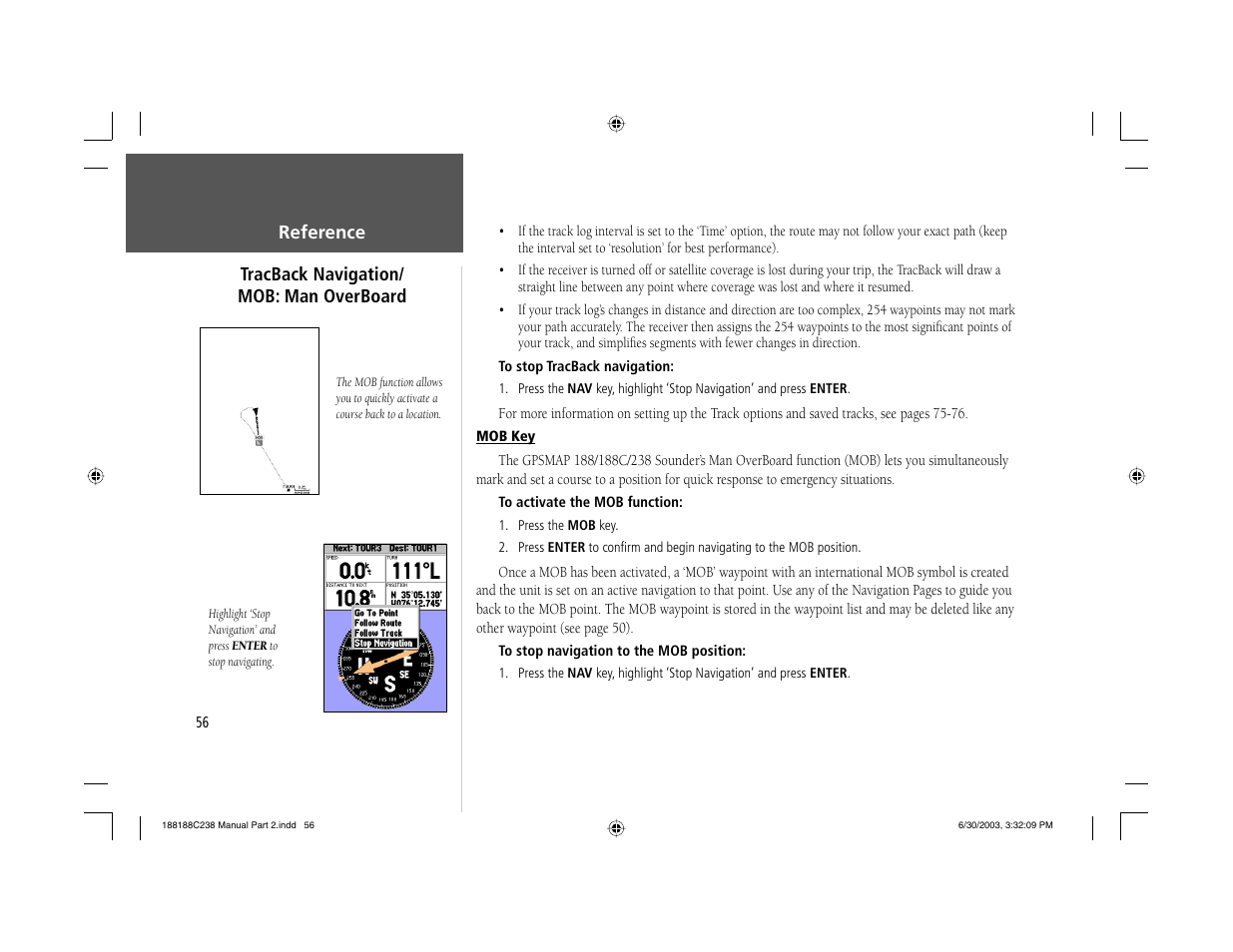 Garmin GPSMAP 238 Sounder User Manual | Page 66 / 134