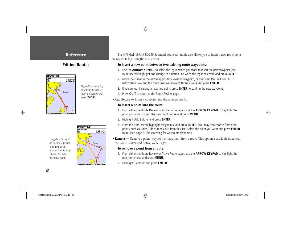 Garmin GPSMAP 238 Sounder User Manual | Page 72 / 134